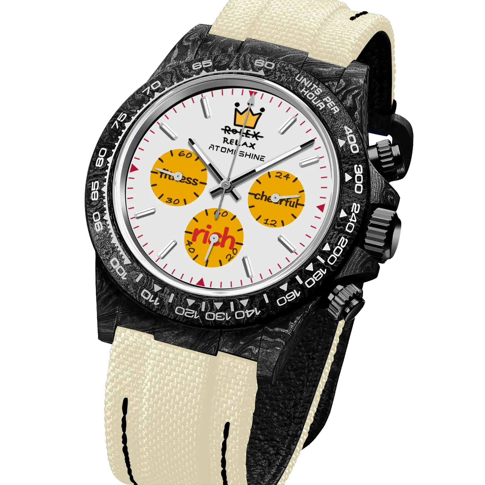 OROLOGIO IN FIBRA DI CARBONIO VELOCIREX  39 mm, Desert Flux