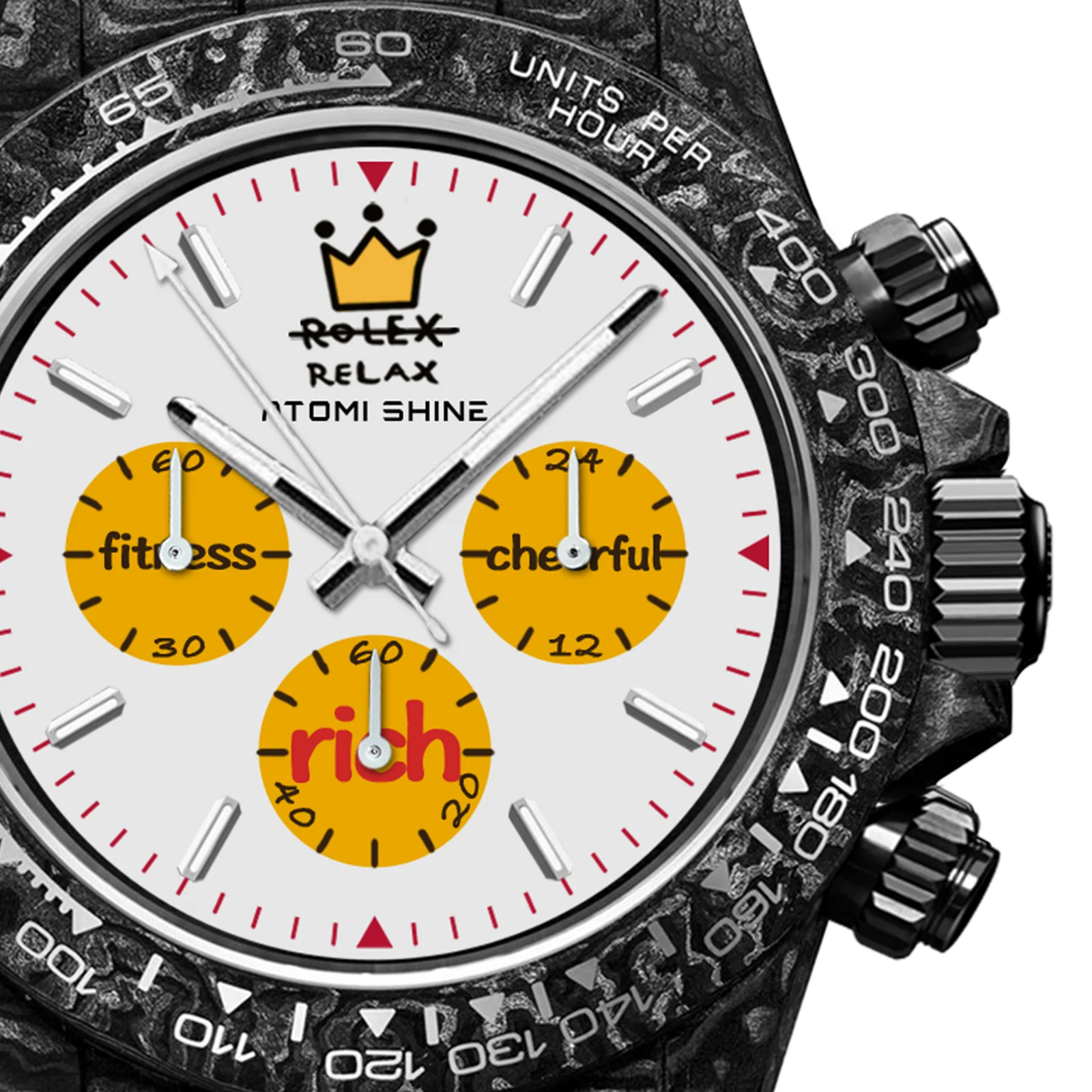 OROLOGIO IN FIBRA DI CARBONIO VELOCIREX  39 mm, Desert Flux