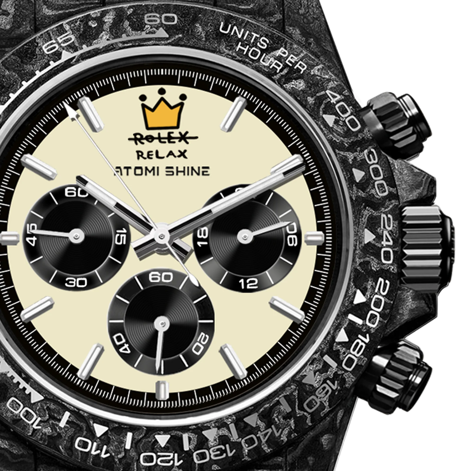 OROLOGIO VELOCIREX IN FIBRA DI CARBONIO  39 mm, Crown Rebel