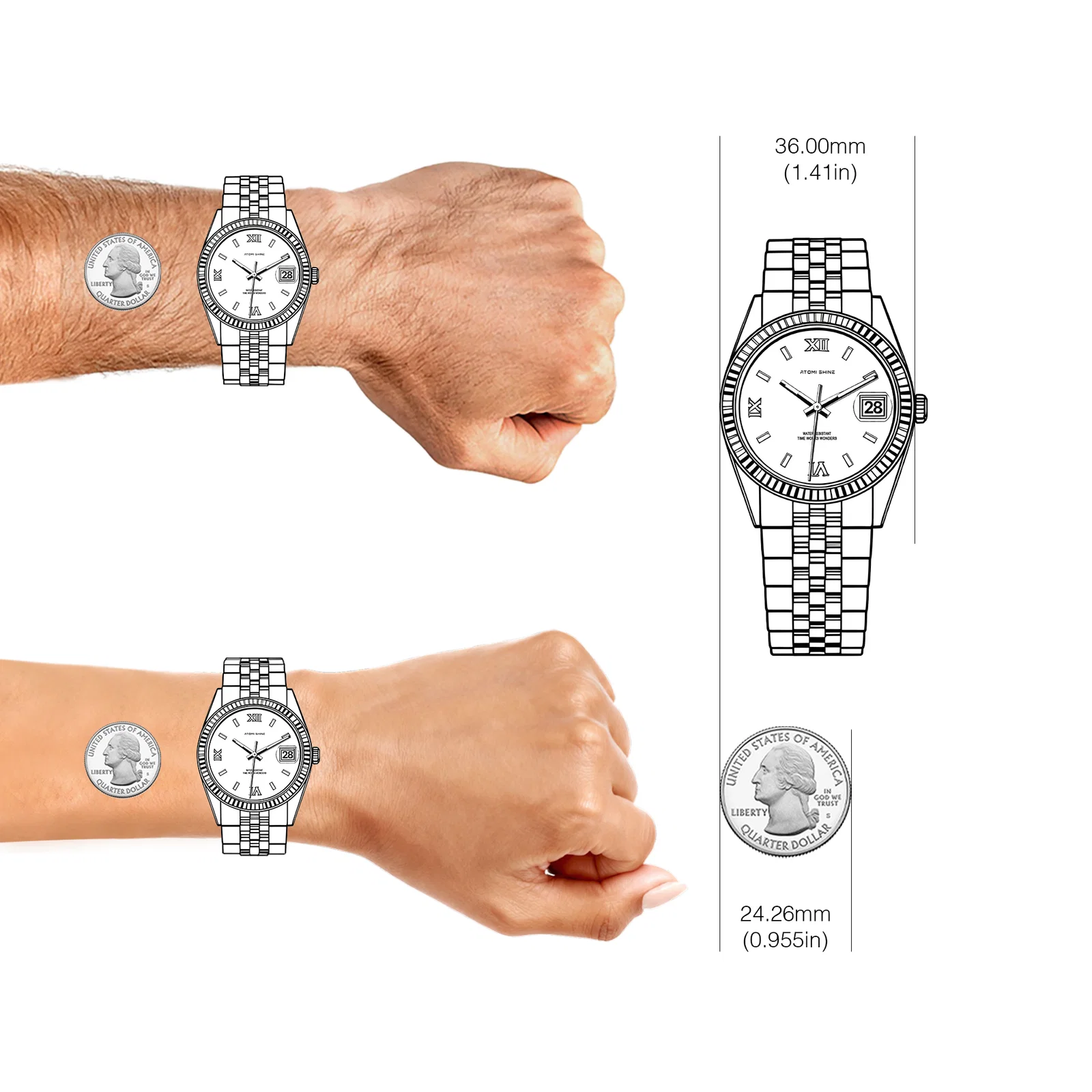 RELOJ EONDATE CLASSIC  36 mm, Momento de relax
