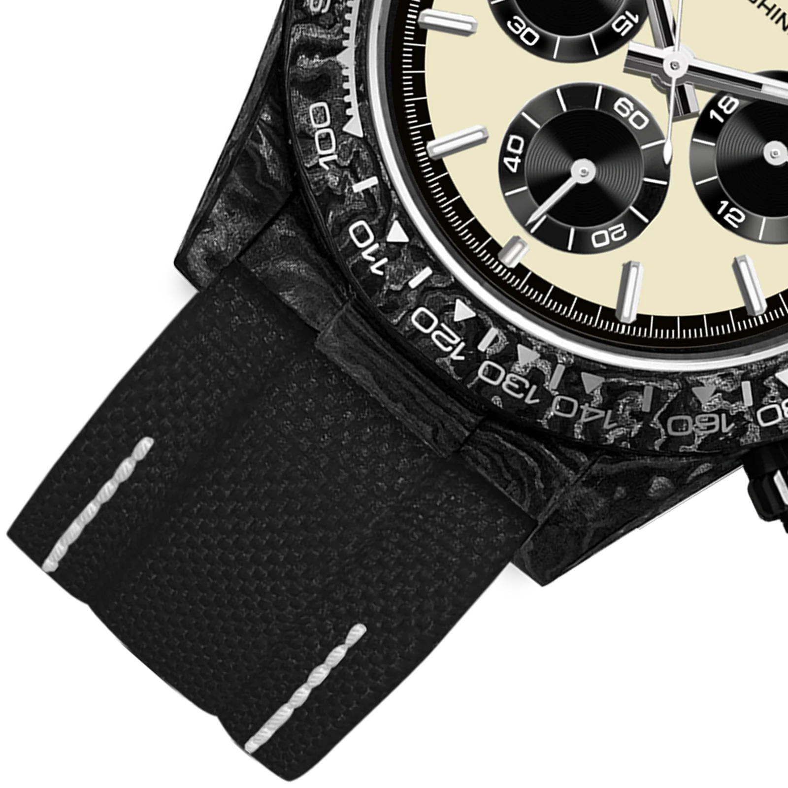 RELOJ DE PULSERA VELOCIREX DE FIBRA DE CARBONO  39 mm, Rebelde de Carbono