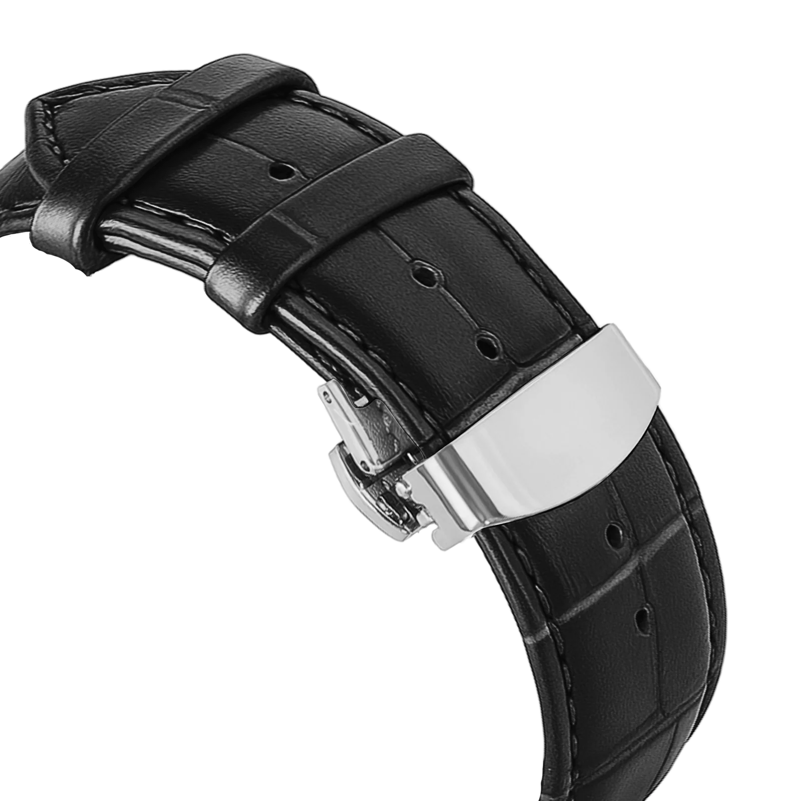 OROLOGIO CLASSICO EONDATE IN PELLE  36 mm, Fantasia Nera