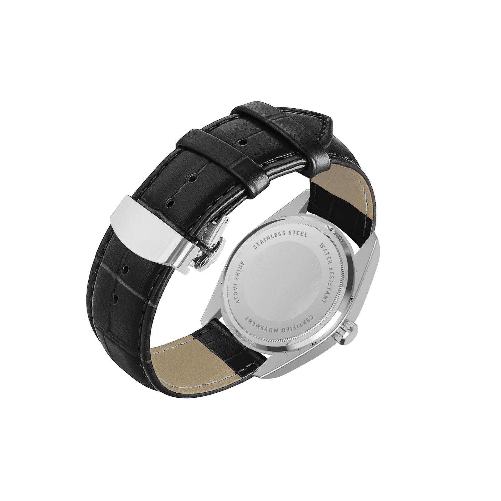 OROLOGIO CLASSICO EONDATE IN PELLE  36 mm, Fantasia Nera