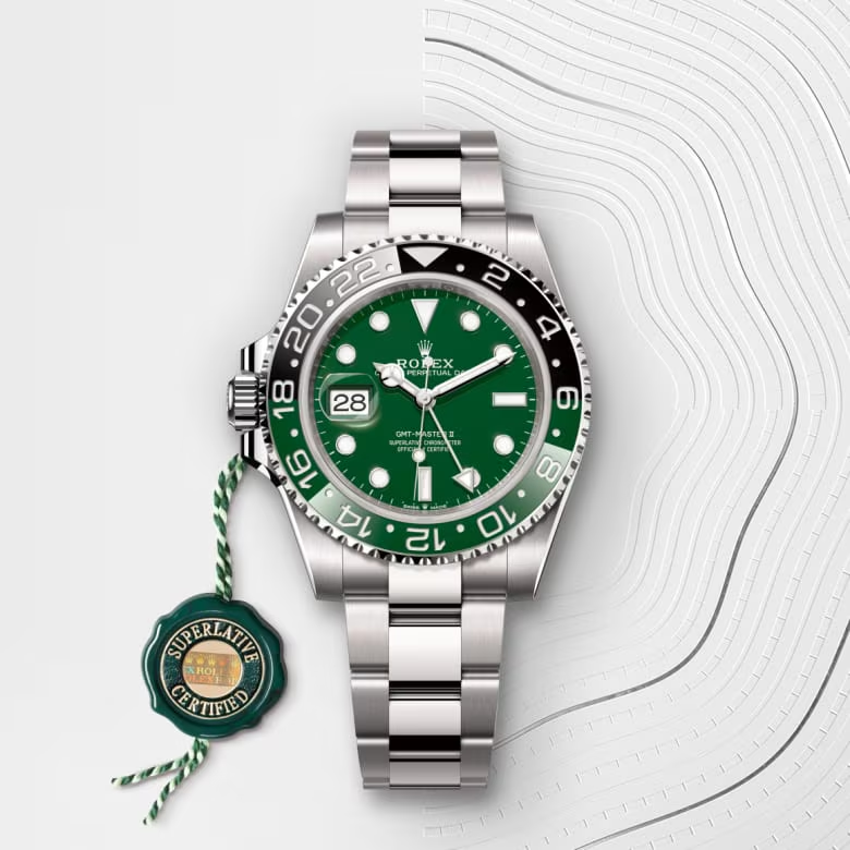 Rolex GMT-Master II Oyster, 40 mm, bílé zlato