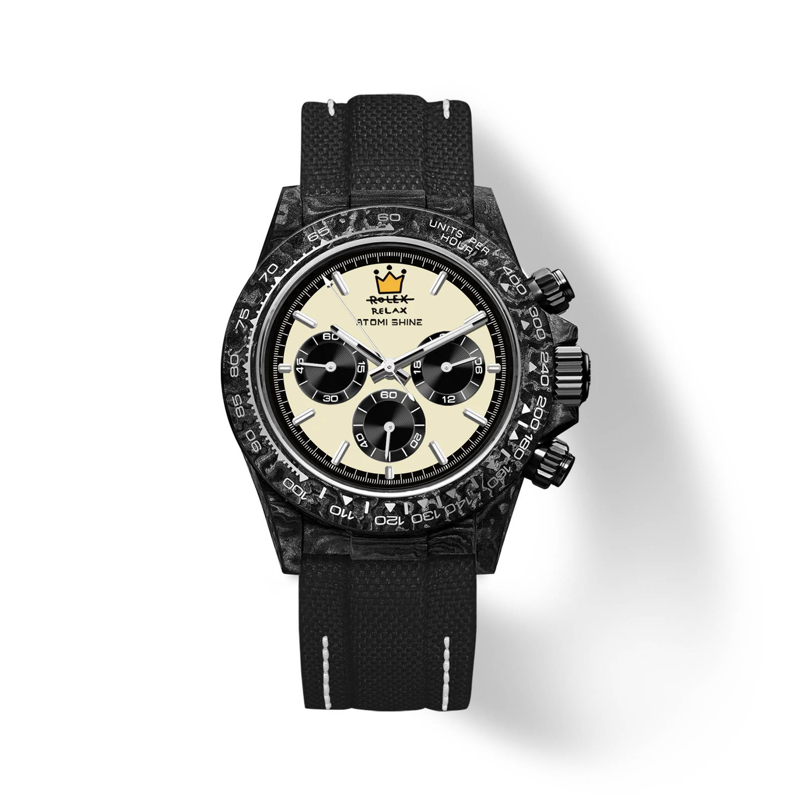 RELOJ DE PULSERA VELOCIREX DE FIBRA DE CARBONO  39 mm, Rebelde de Carbono