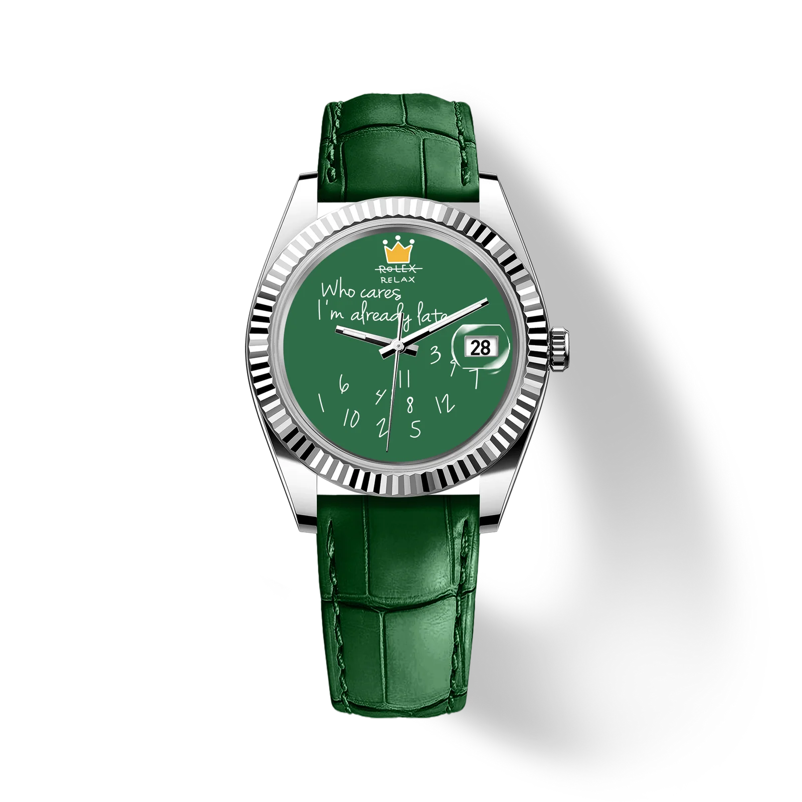 OROLOGIO EONDATE MAXI CLASSIC IN PELLE  40 mm, Ribelle Verde