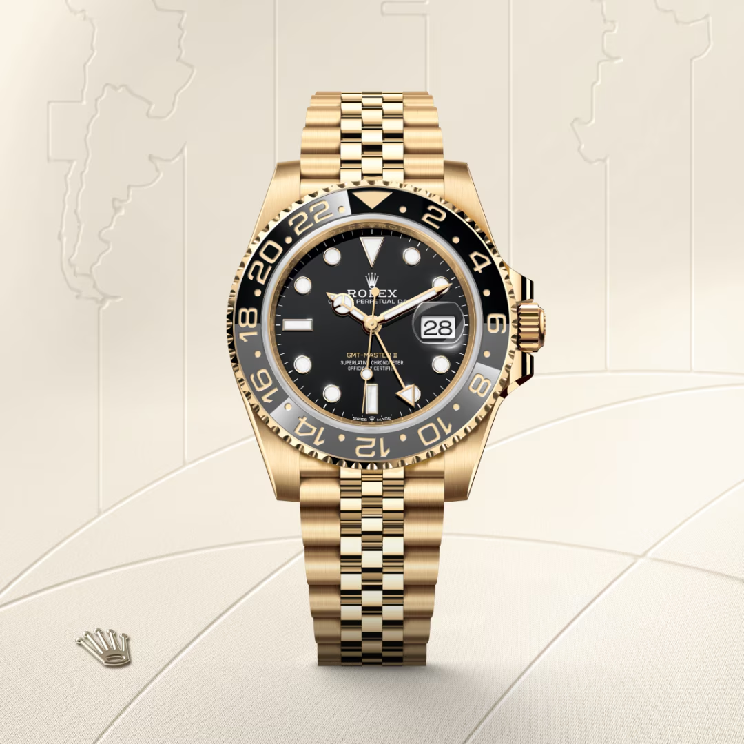 Rolex GMT-Master II Oyster, 40 mm, žluté zlato