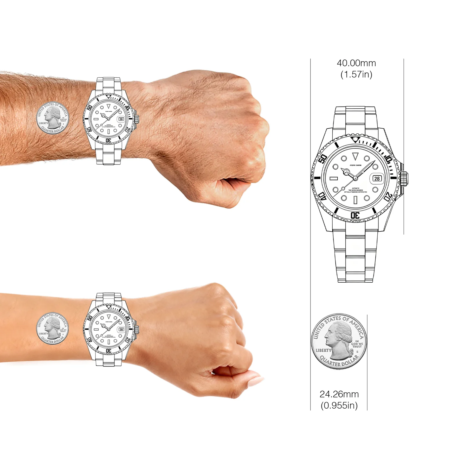 RELOJ HYDROCORE CLASSIC  Automático, Medianoche relajada