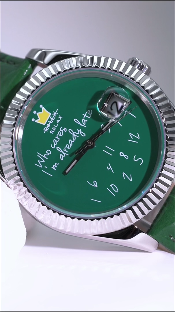 OROLOGIO EONDATE MAXI CLASSIC IN PELLE  40 mm, Ribelle Verde