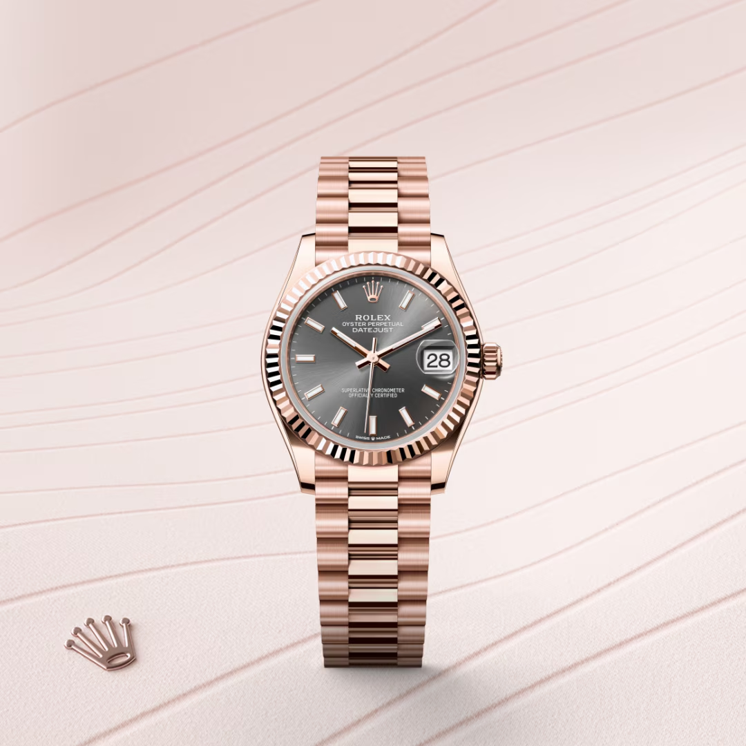Rolex Datejust 31 Oyster, 31 mm, zlatá Everose