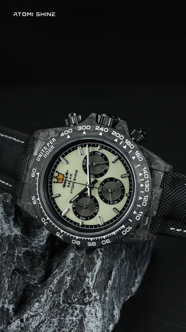 RELOJ DE PULSERA VELOCIREX DE FIBRA DE CARBONO  39 mm, Rebelde de Carbono
