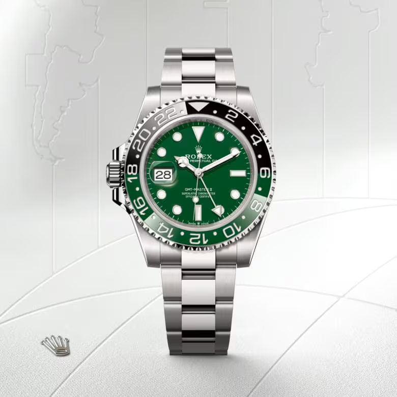 Rolex GMT-Master II Oyster, 40 mm, bílé zlato