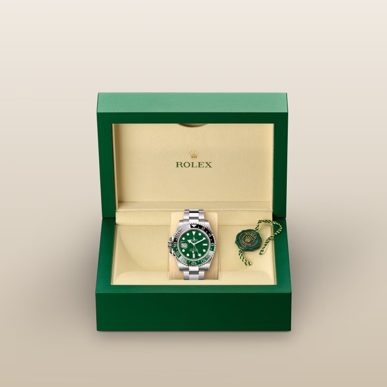 Rolex GMT-Master II Oyster, 40 mm, bílé zlato