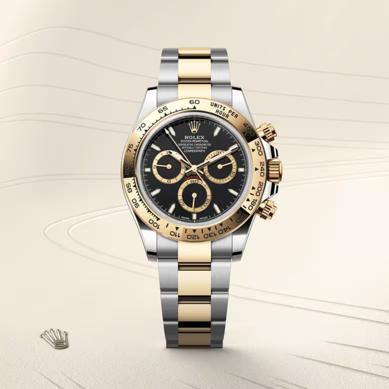 Rolex Cosmograph Daytona Oyster, 40 mm, ocel Oyster a žluté zlato