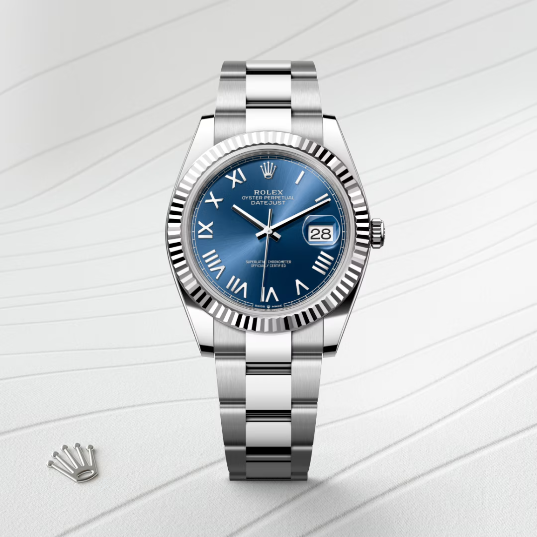 Rolex Datejust 41 Oyster, 41 mm, Oystersteel and white gold