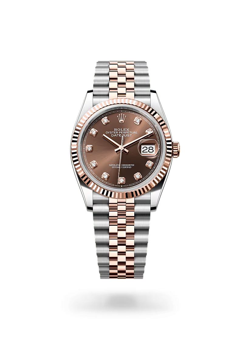 Rolex Datejust 36 Oyster, 36 mm, ocel Oyster a zlatá Everose