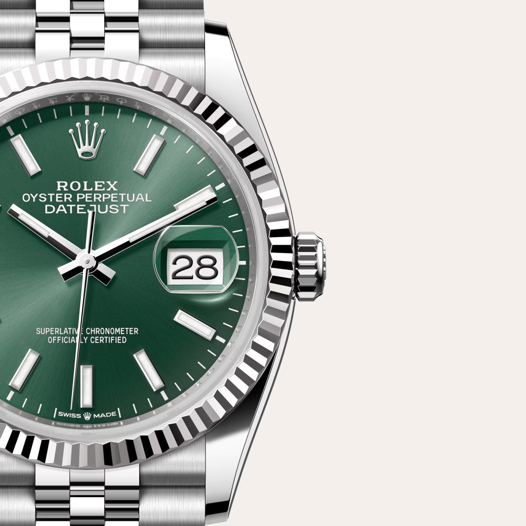 Rolex Datejust 36 Oyster, 36 mm, ocel Oyster a bílé zlato