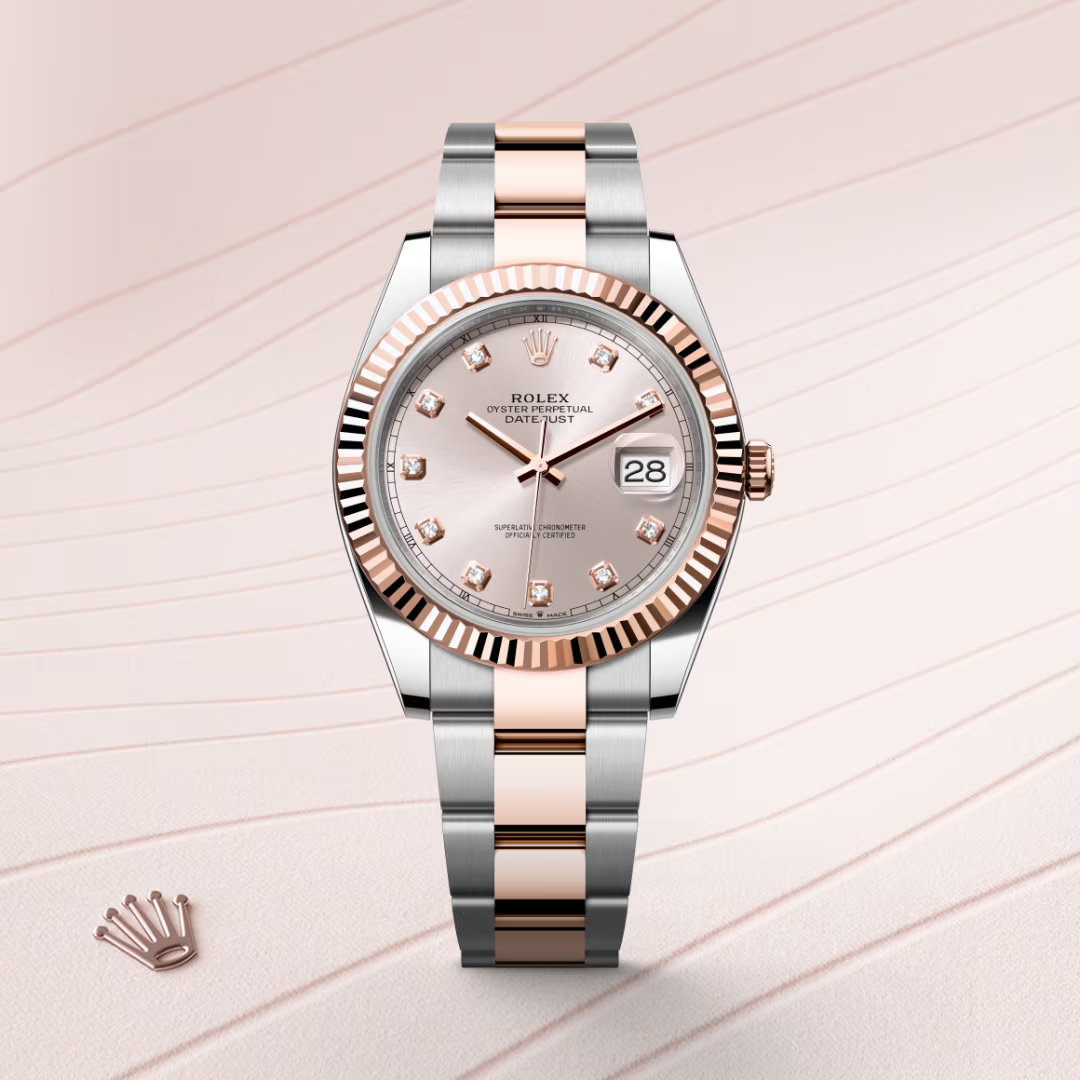 Rolex Datejust 41 Oyster, 41 mm, ocel Oyster a zlatá Everose