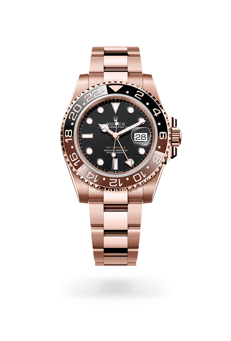 Rolex GMT-Master II Oyster, 40 mm, zlatá Everose