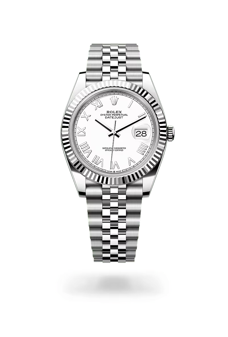 Rolex Datejust 41 Oyster, 41 mm, Oystersteel and white gold