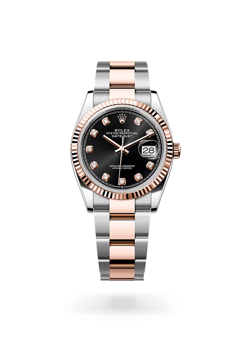 Rolex Datejust 36 Oyster, 36 mm, ocel Oyster a zlatá Everose