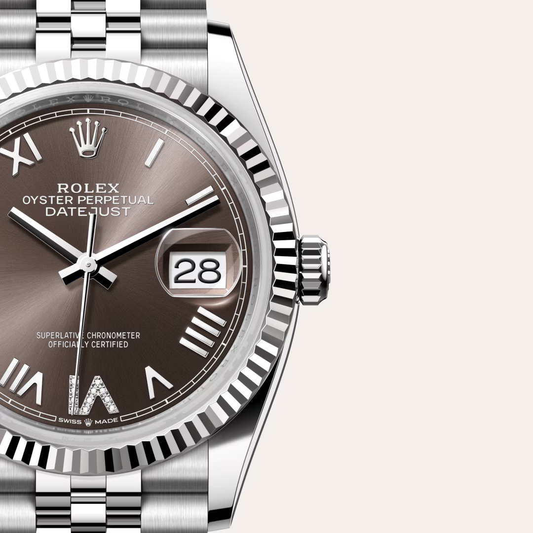 Rolex Datejust 36 Oyster, 36 mm, ocel Oyster a bílé zlato