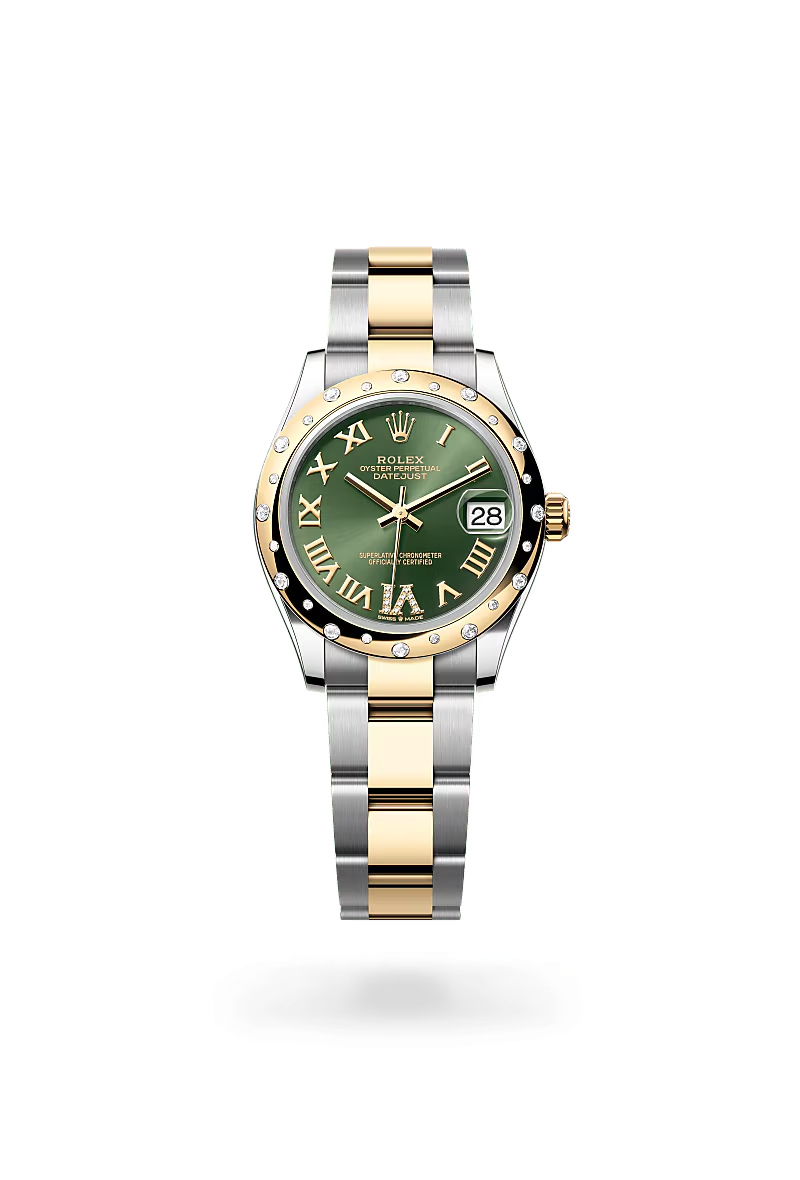 Rolex Datejust 31 Oyster, 31 mm, ocel Oyster, žluté zlato a diamanty