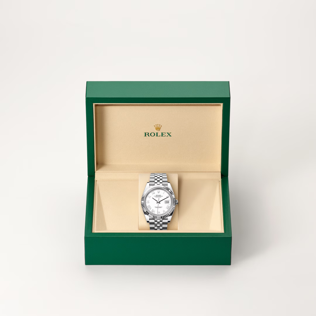 Rolex Datejust 41 Oyster, 41 mm, Oystersteel and white gold