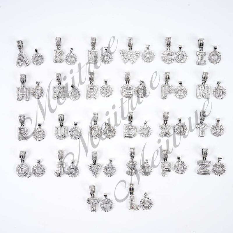 2 Szt. Naszyjnik z Literą z Kryształami