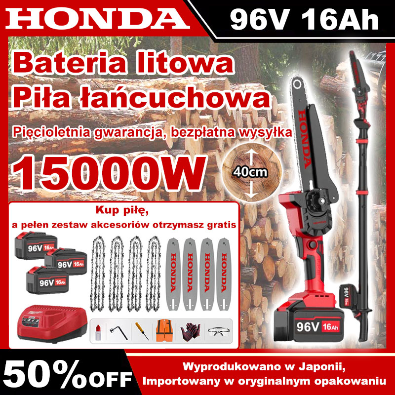 Teleskopowa piła łańcuchowa Honda o mocy 15000 W z akumulatorem litowym może ciąć do 4,5 m
