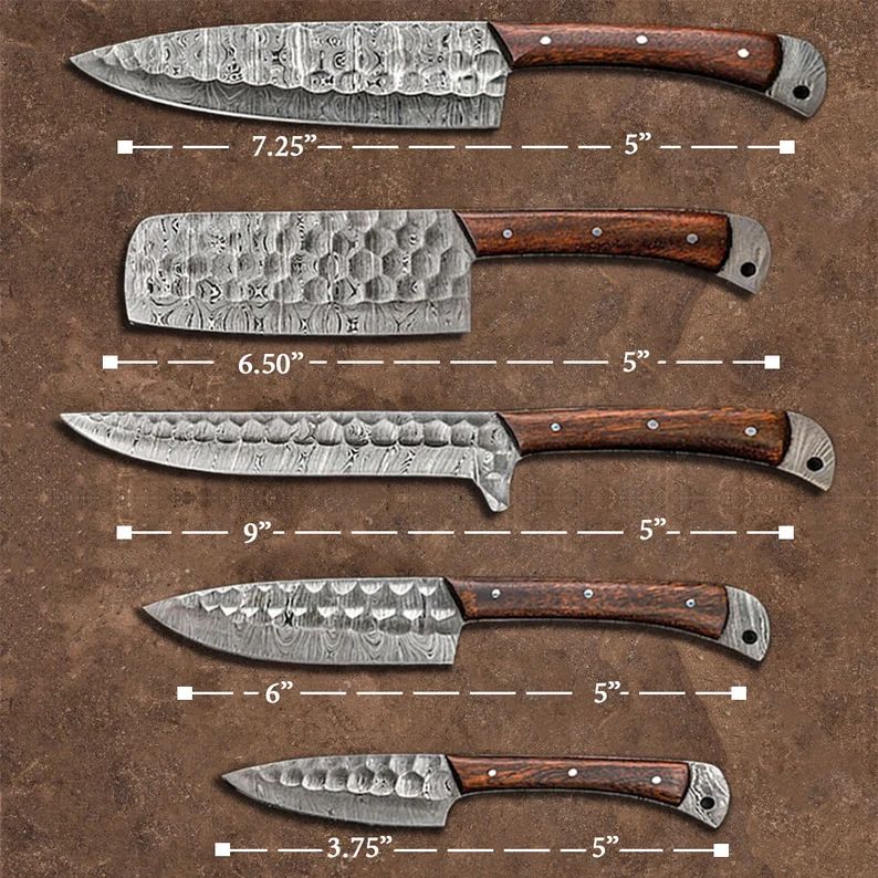 „🔪✨ Set de bucătar din oțel Damasc premium: cadoul perfect pentru pasionații cunoscuți ai bucătăriei și pasionații în aer liber! 🎁🍳"