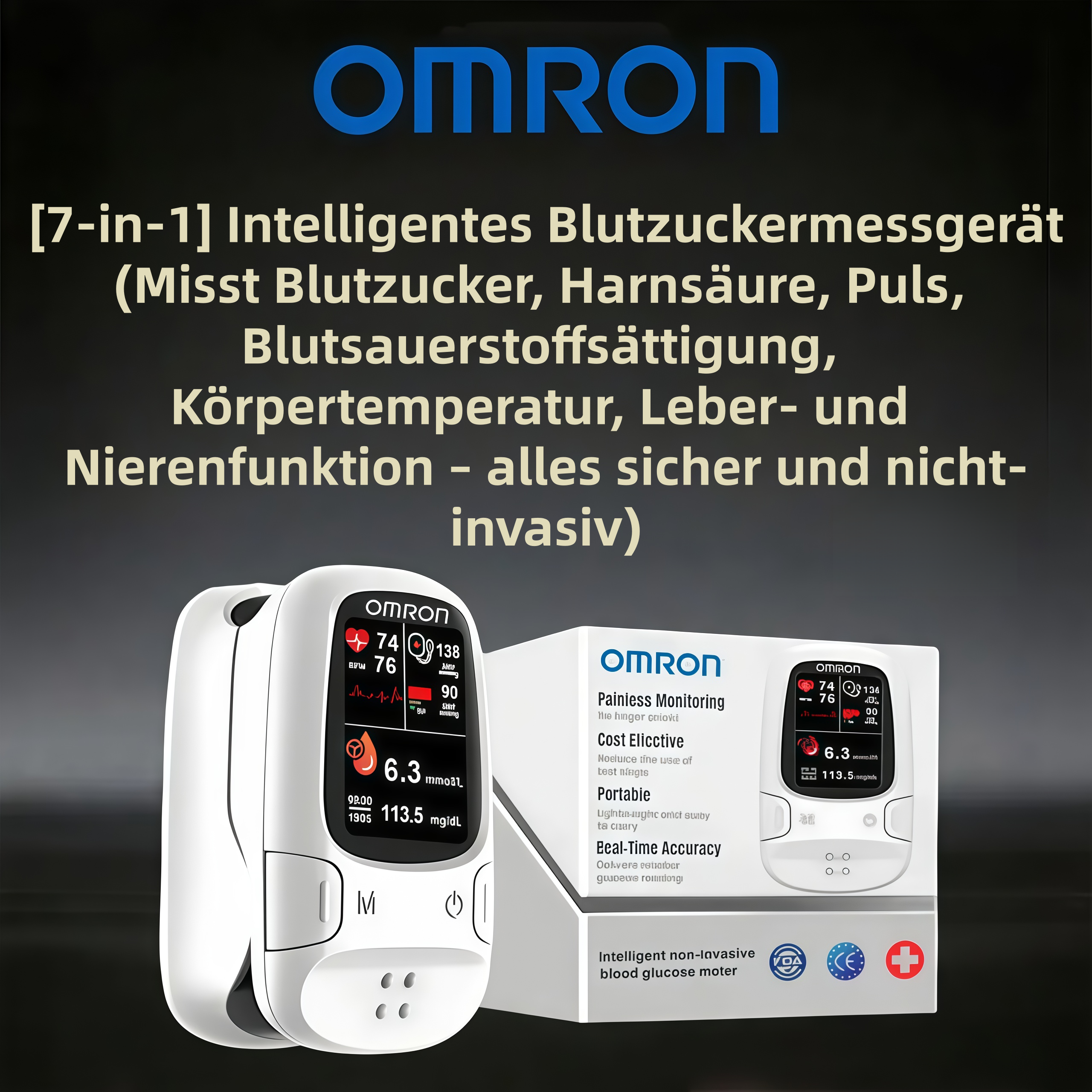 Omron™ präsentiert neues, nicht-invasives, intelligentes Blutzuckermessgerät 🔥Hergestellt in den USA🔥