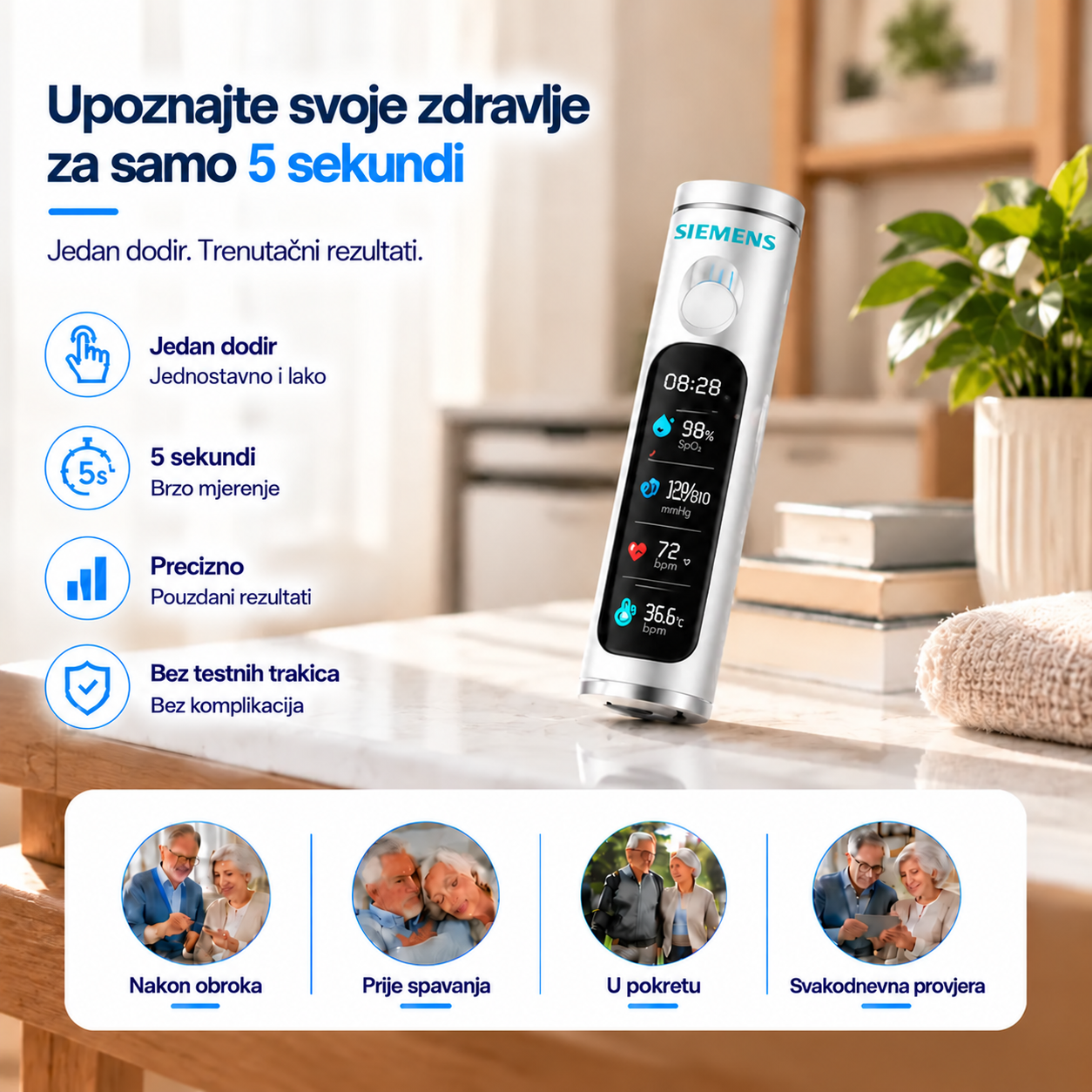 ✅ Najnovija inovacija u medicinskoj tehnologiji za 2027. godinu: neinvazivni pametni uređaj za mjerenje glukoze u krvi s točnošću od 99,9 %.