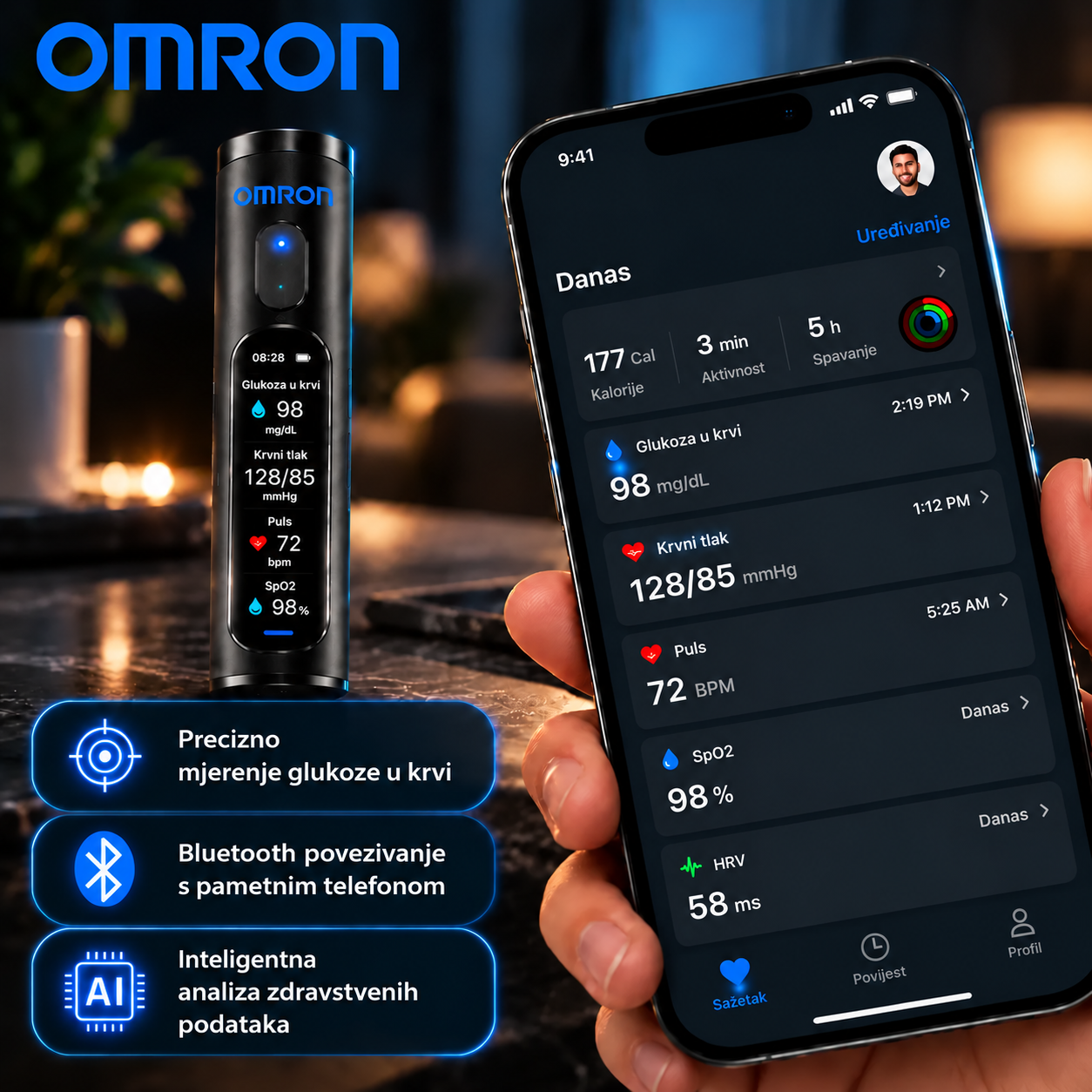 🚀 Revolucionarni iskorak tvrtke Omron Healthcare za 2027. godinu 🔥 Najnoviji neinvazivni pametni uređaj za mjerenje glukoze u krvi – s točnošću od 99,9 %.
