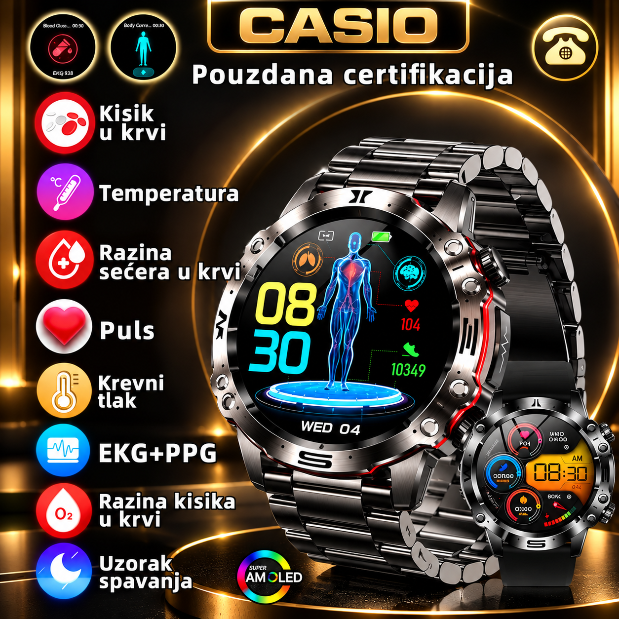 CASIO-jeva prekretnica u 2026.: Prvi pametni sat sposoban "čitati" podatke o vašem tijelu🔥 CRNI PETAK – POSEBNE PONUDE!