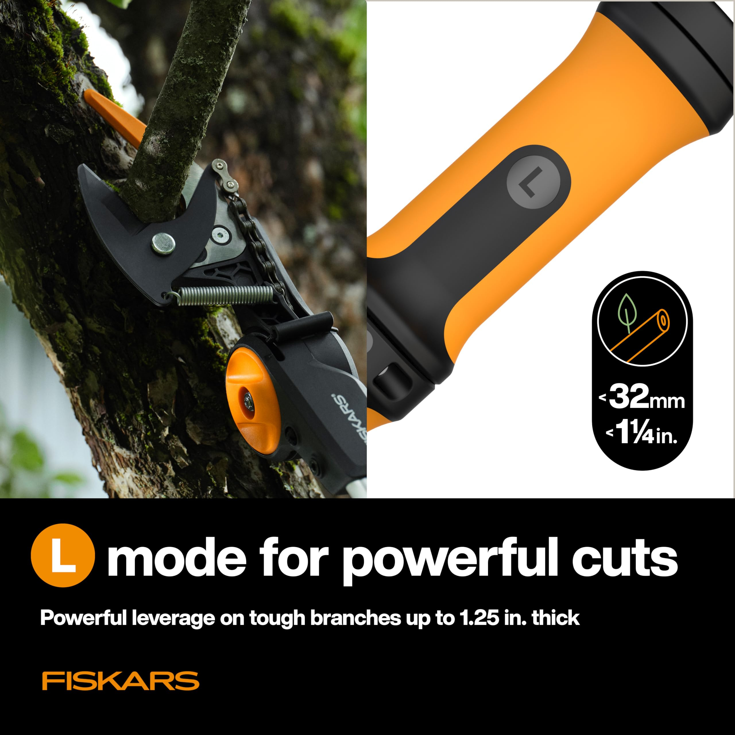 Fiskars 2,1–4 m DualAction teleszkópos ágvágó, kihúzható nyelű fametsző