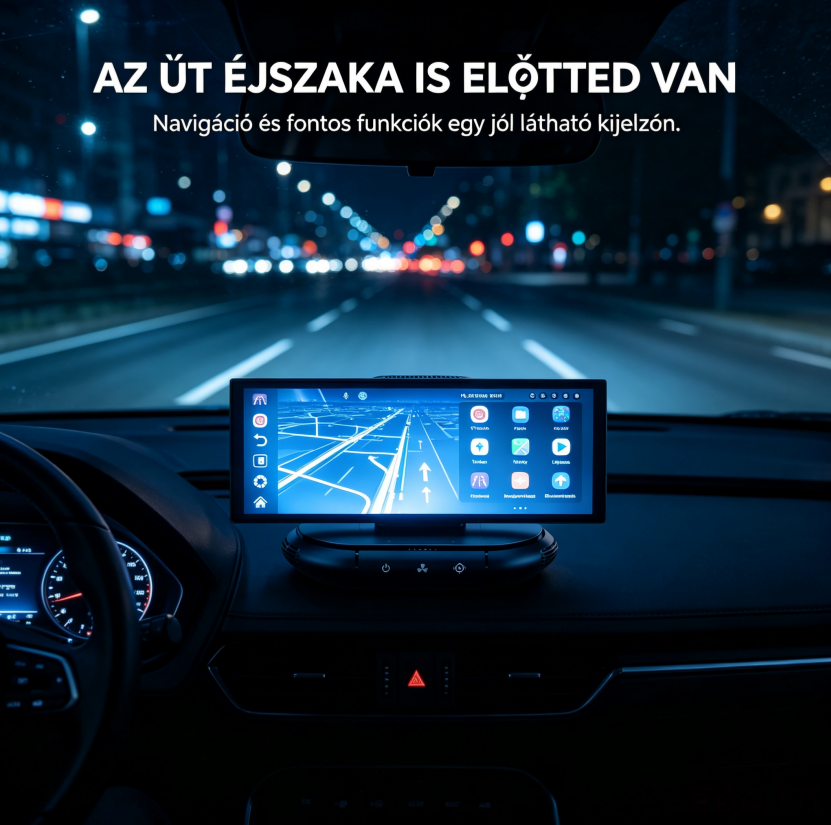 Android 15-tel és CarPlay-jel felszerelt, légtisztítóval, 32 GB tárhellyel, osztott képernyős kijelzővel és Gemini hangvezérléssel rendelkezik, fokozva az autós szórakoztatási élményt.