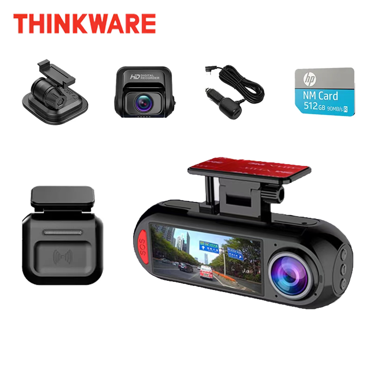 Thinkware 720°-os panoráma autós kamera 4K Sentinel 360°-os panoráma jármű belső és külső parkolásfigyeléssel 24 órás távirányítású mobiltelefon 2025 új modell