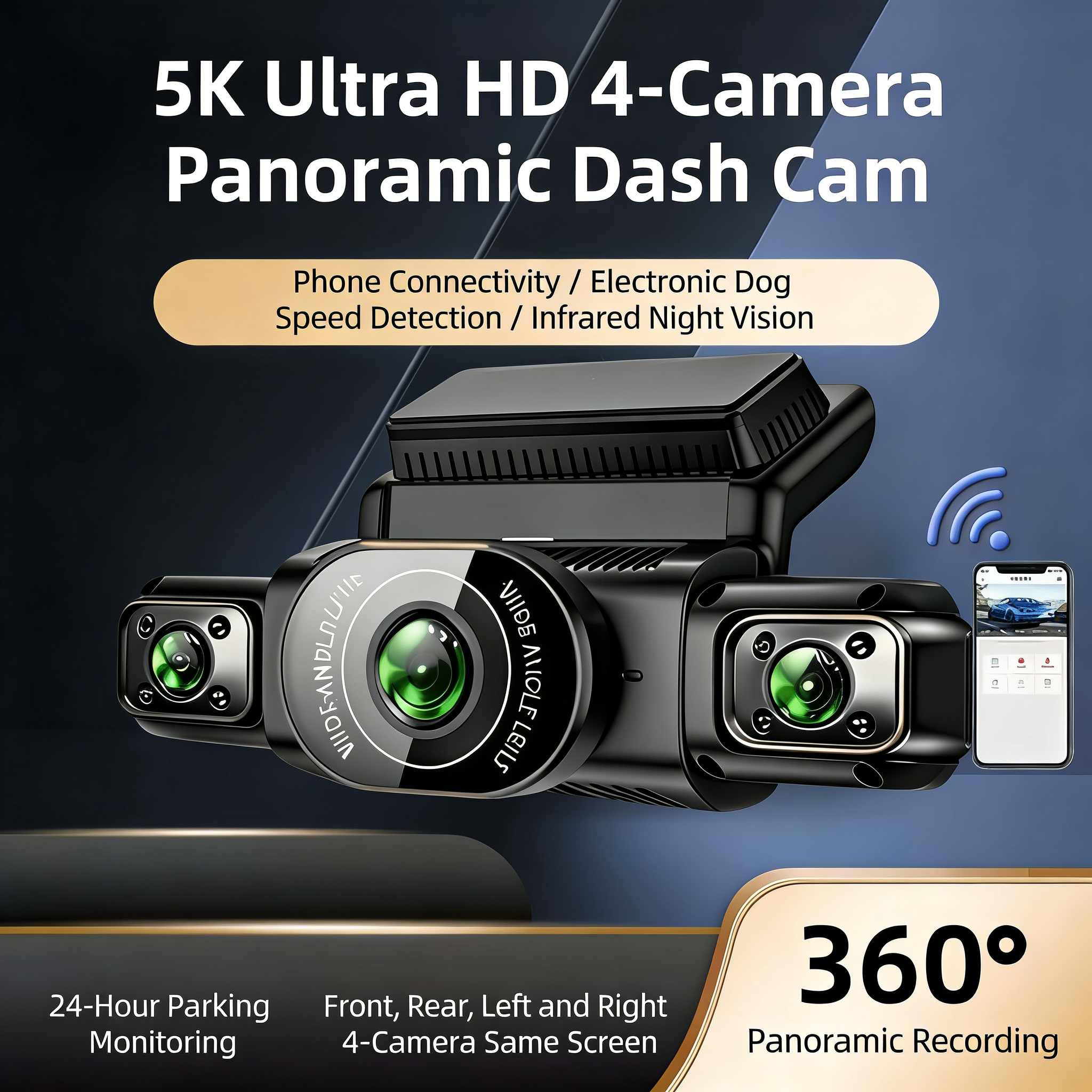 Garmin 2026 Négykamerás Panoráma Autós Kamerarendszer — Maximális Védelem és Okos Vezetés, Minden Egyes Úton