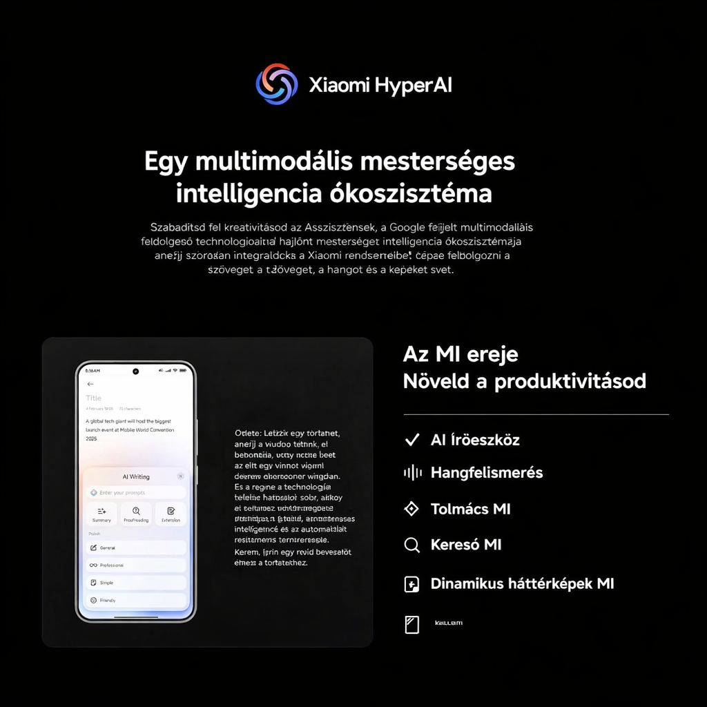 XIAOMI 15 5G Ai (Tmobile Mint Tello és az USA-n kívüli globális telefonokhoz) (512 GB + 12 GB) 50 MP-es Triple Pro Leica kamera 6,36" Dual Sim NFC
