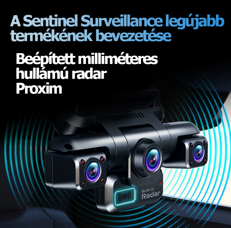 4K-s, négylencsés, őrszem üzemmódú autós kamera, parkolásfigyelés, 24 órás karcolásvédelem, 360 fokos panorámanézet, hangvezérlés.