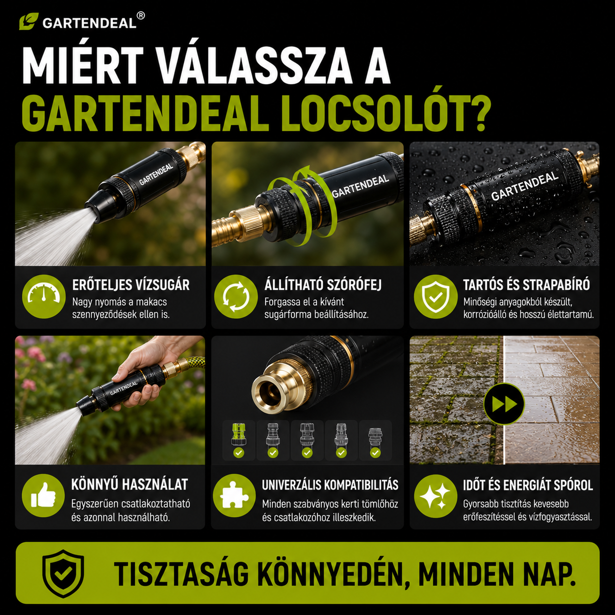 PRÉMIUM MAGASNYOMÁSÚ TISZTÍTÁS — GÉPEK NÉLKÜL