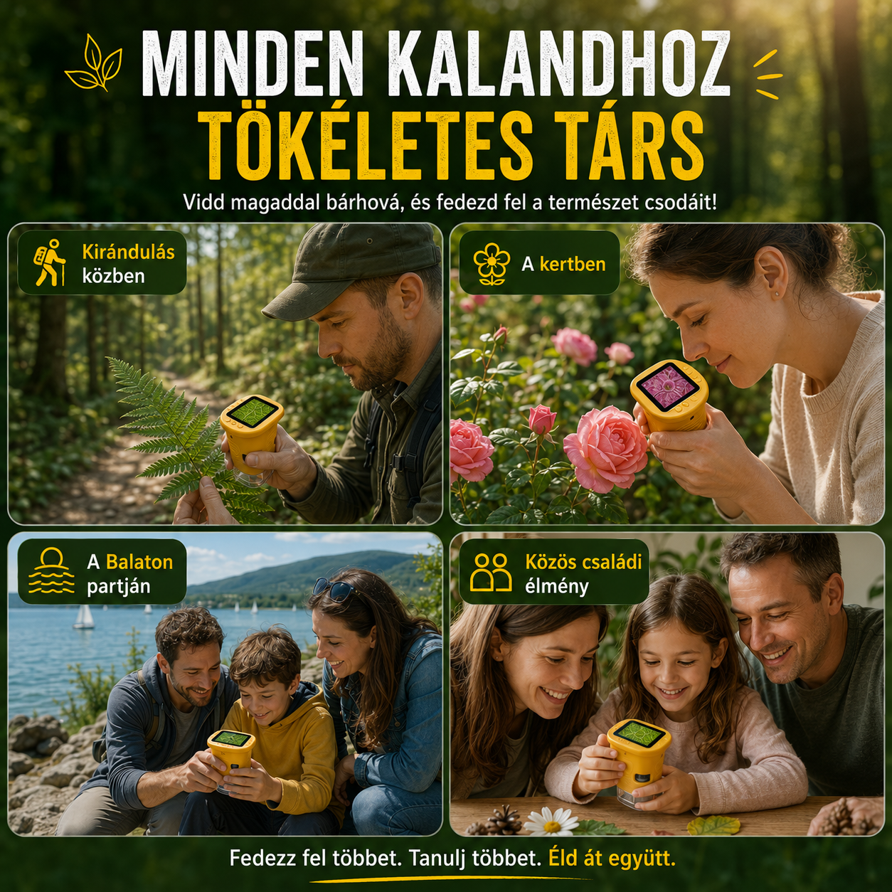 AI Nature Explorer™ Intelligens Digitális Mikroszkóp a Természet Felfedezéséhez