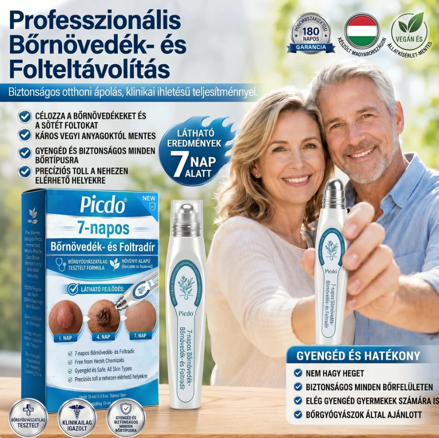 7 napos bőrkinövés‑ és folteltávolító Fájdalommentes és heg nélkül Fejlett roll‑on toll bőrhibák eltávolítására