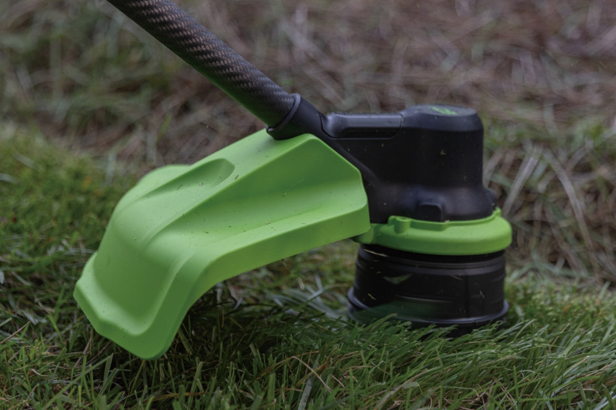 80V Cordless 16" Brushless Carbon Fiber String Trimmer: 2.0 Ah Battery and Charger