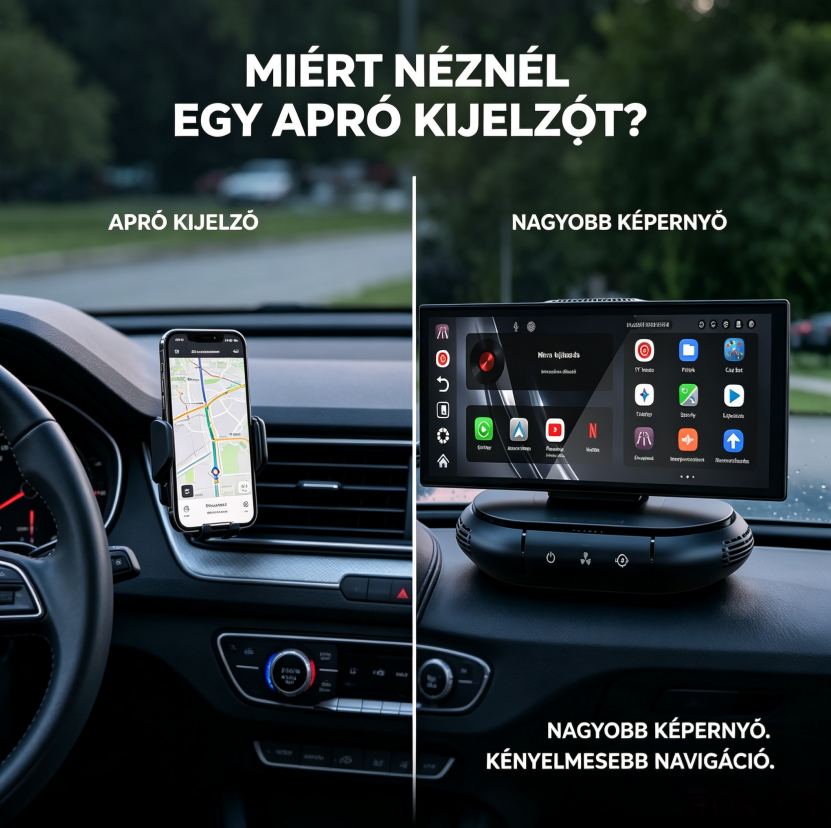 Android 15-tel és CarPlay-jel felszerelt, légtisztítóval, 32 GB tárhellyel, osztott képernyős kijelzővel és Gemini hangvezérléssel rendelkezik, fokozva az autós szórakoztatási élményt.