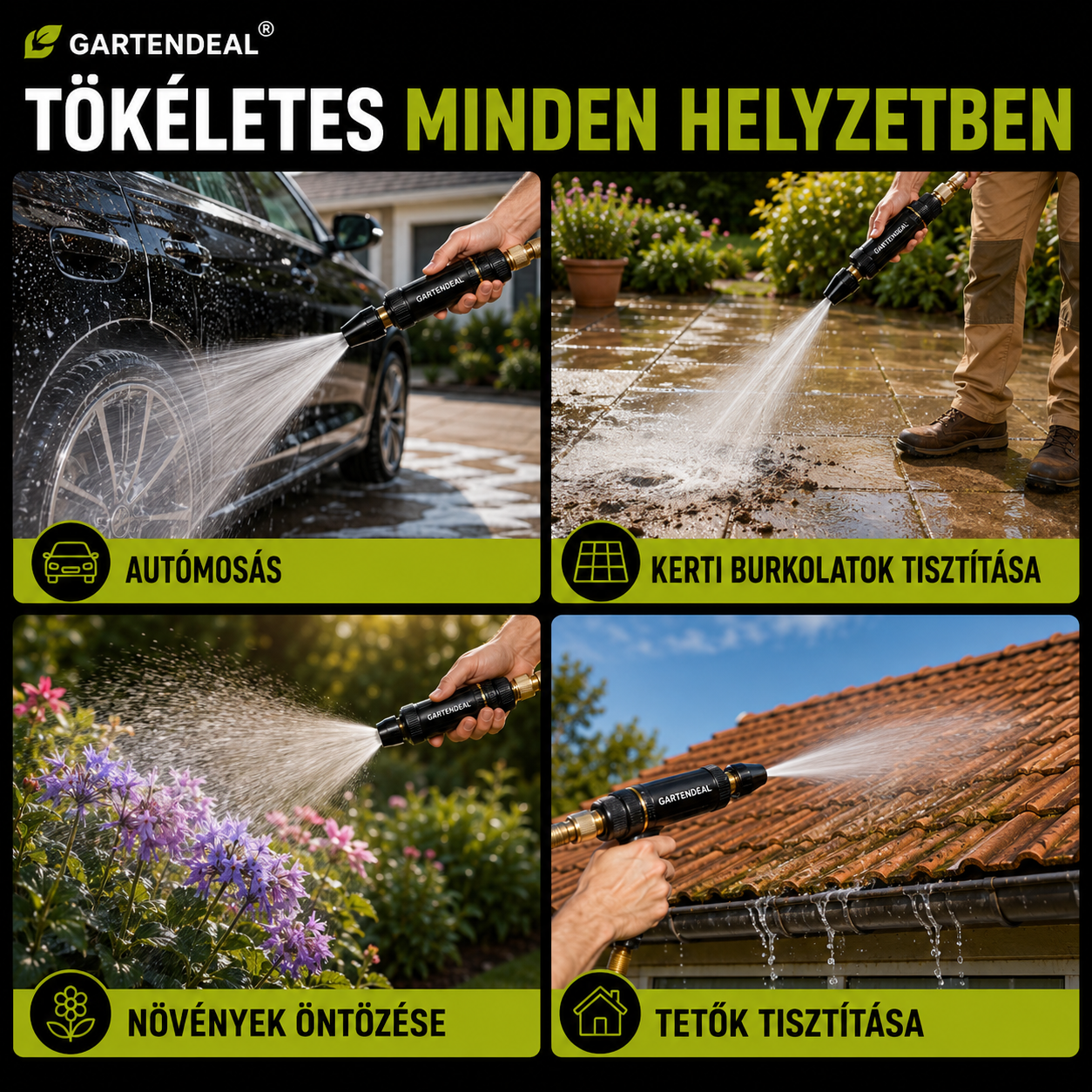 PRÉMIUM MAGASNYOMÁSÚ TISZTÍTÁS — GÉPEK NÉLKÜL