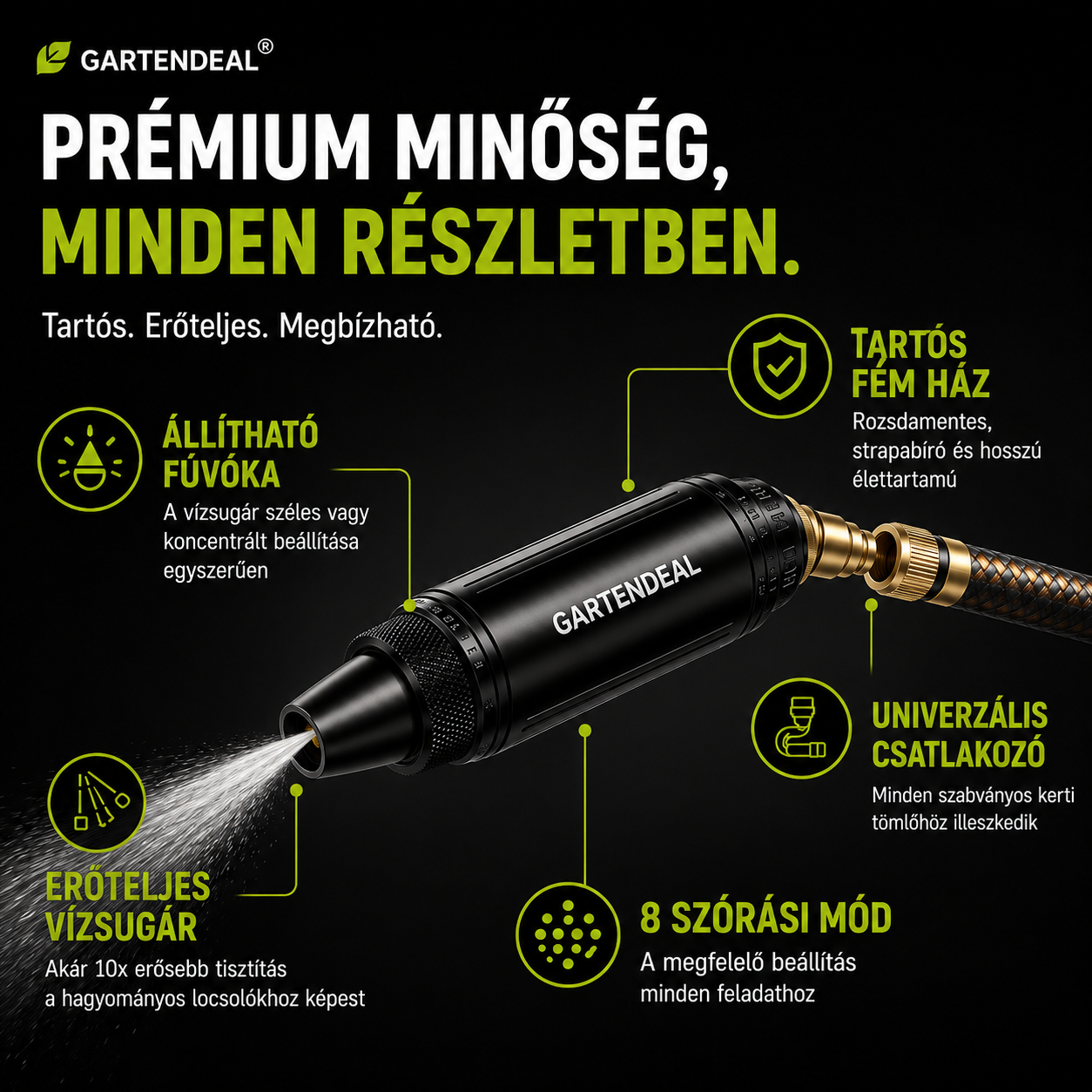PRÉMIUM MAGASNYOMÁSÚ TISZTÍTÁS — GÉPEK NÉLKÜL