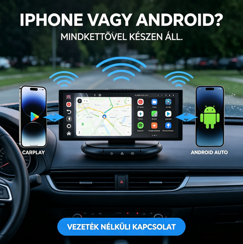 Android 15-tel és CarPlay-jel felszerelt, légtisztítóval, 32 GB tárhellyel, osztott képernyős kijelzővel és Gemini hangvezérléssel rendelkezik, fokozva az autós szórakoztatási élményt.