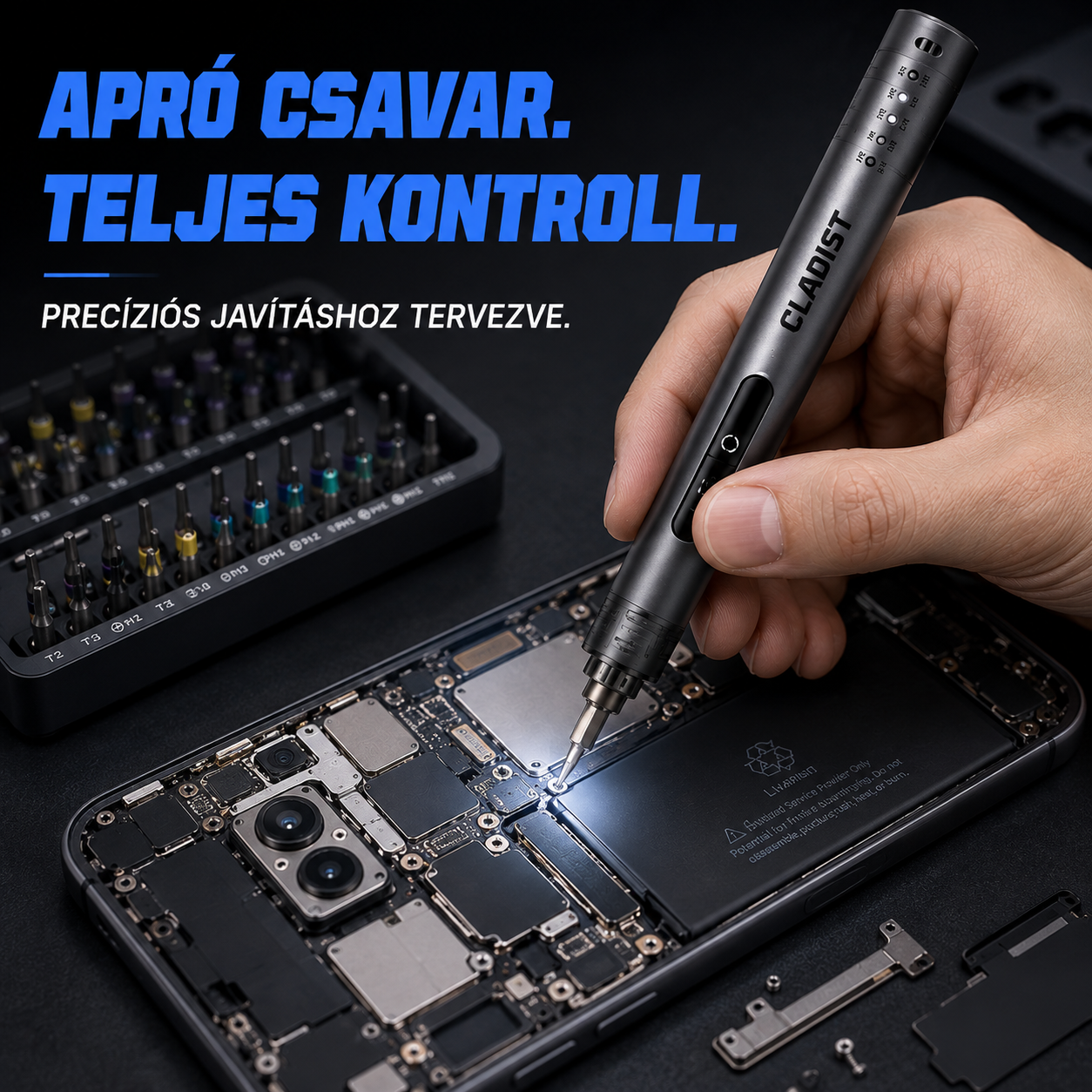 Cladist Titan: Bocsánat, öreg sofőr. A találgatás korszaka véget ért. 15+1 nyomatékszint | 0,05–0,8 N·m precíziós vezérlés | Alacsony ütés | Elektromos és manuális kettős üzemmód | Mágneses tárolás | 48 bit | 500mAh